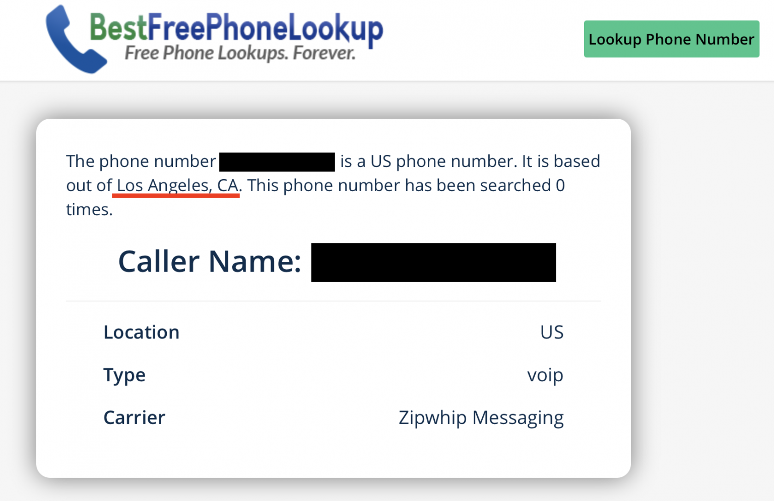 phone number location lookup